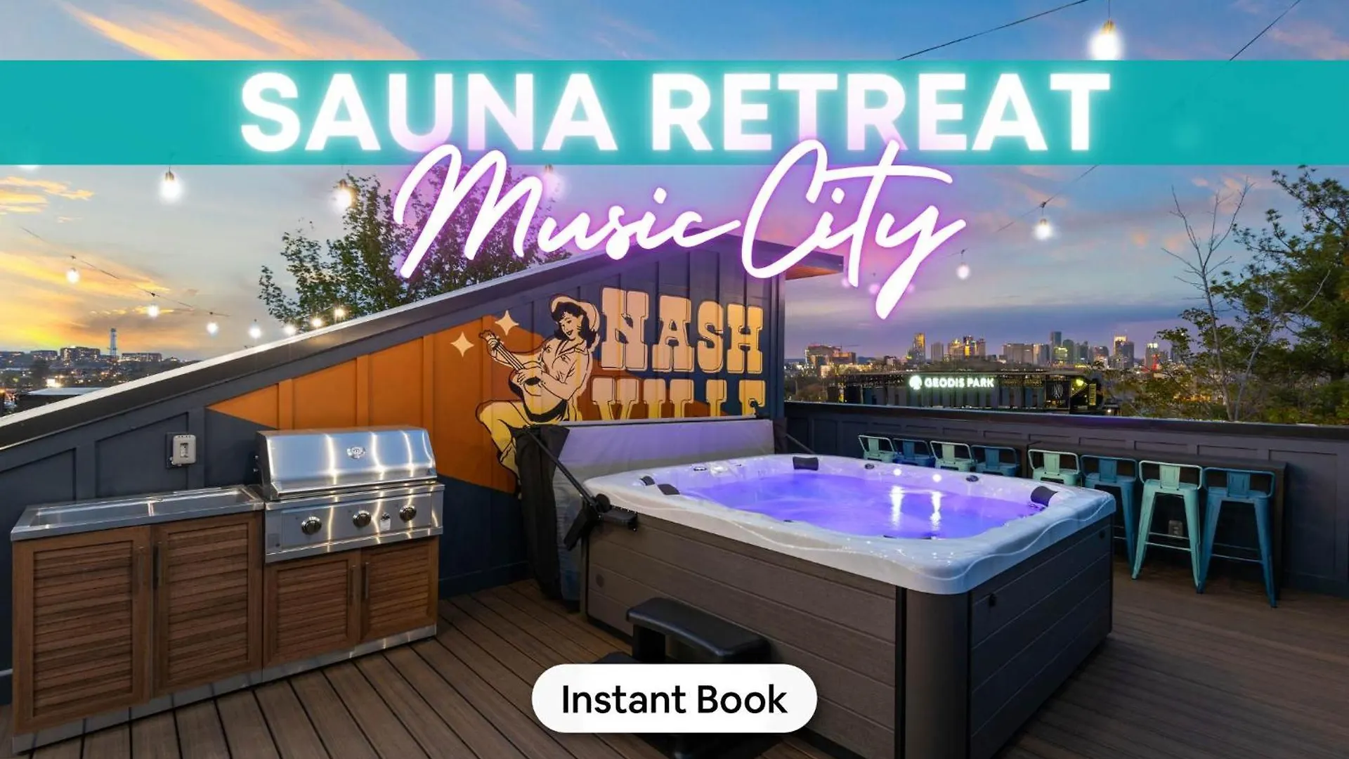 Rooftop Deck Hot Tub Game Room Downtown Nashville