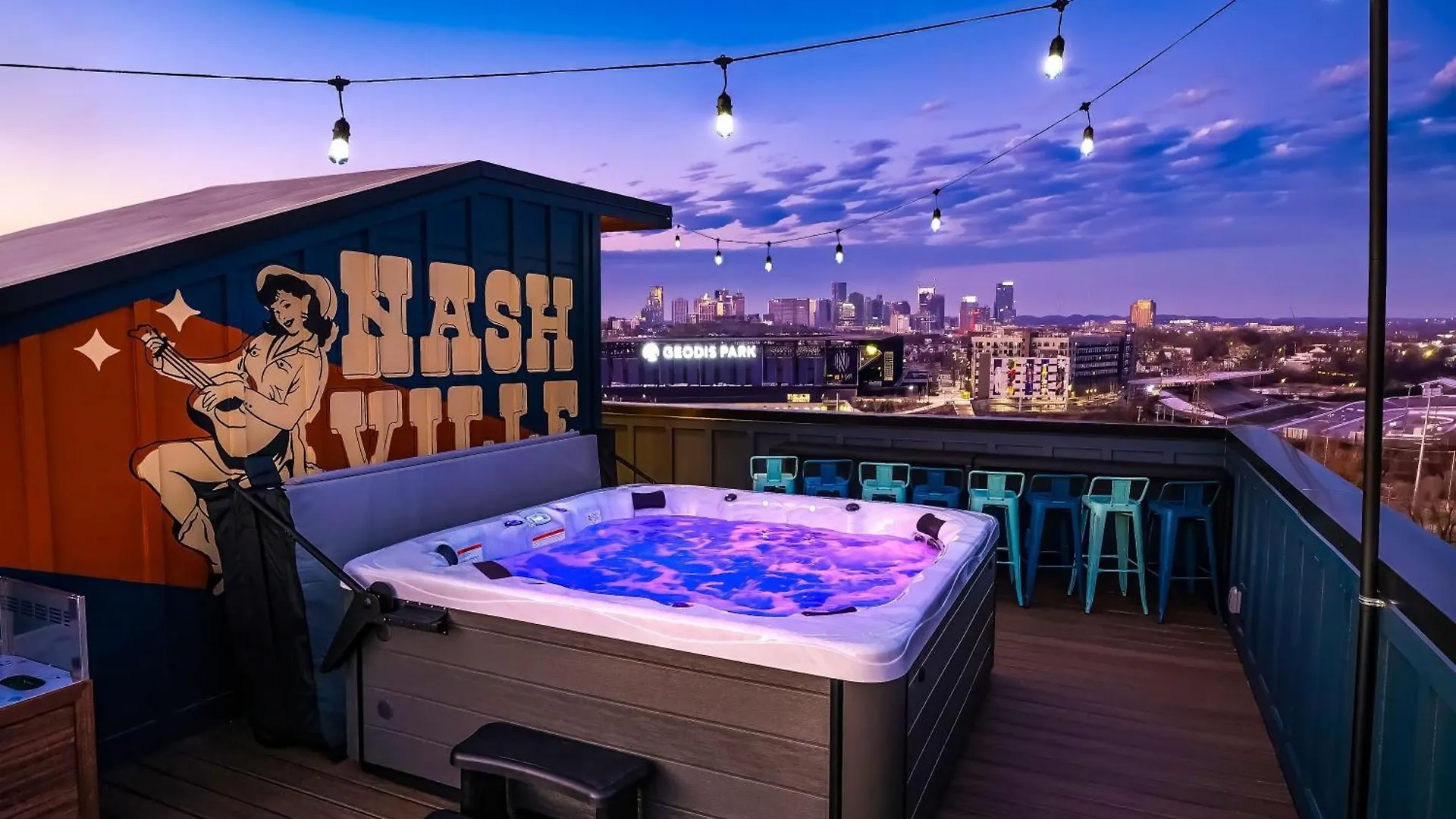 Rooftop Deck Hot Tub Game Room Downtown 纳什维尔 0*,